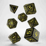 QW Runic Dice Set Black Yellow